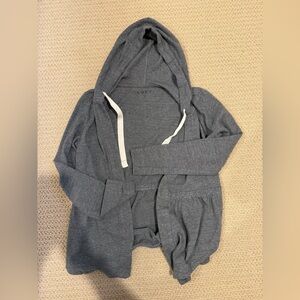 LOFT Heather Gray Open Front Cardigan